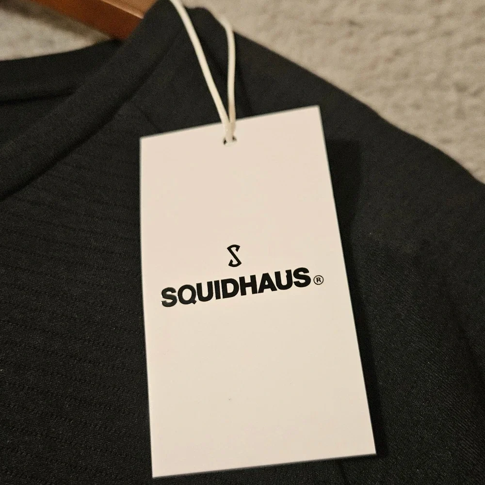 Squidhaus T Shirt Men's Size XL‎ Black Short Sleeve Performance Gym Active NWT